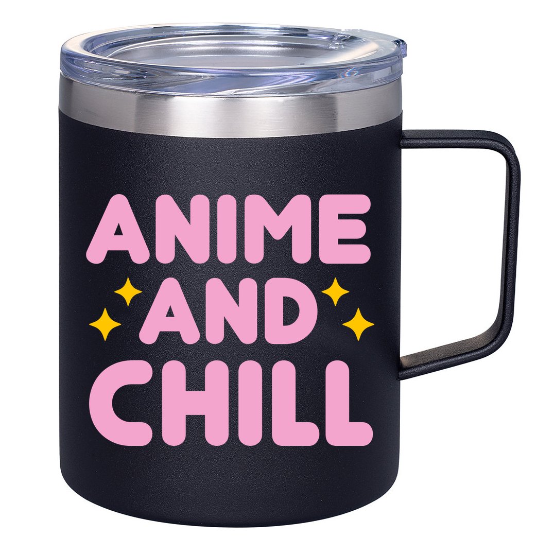 Anime And Chill 12oz Stainless Steel Coffee Mug