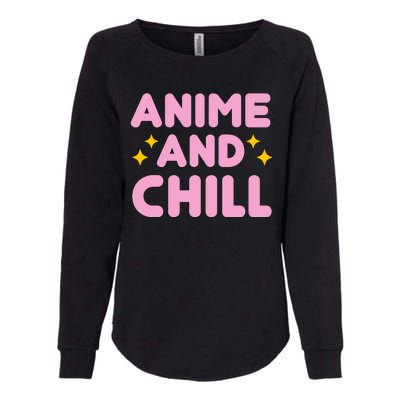 Anime And Chill Womens California Wash Sweatshirt