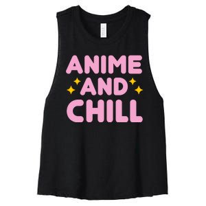 Anime And Chill Women's Racerback Cropped Tank