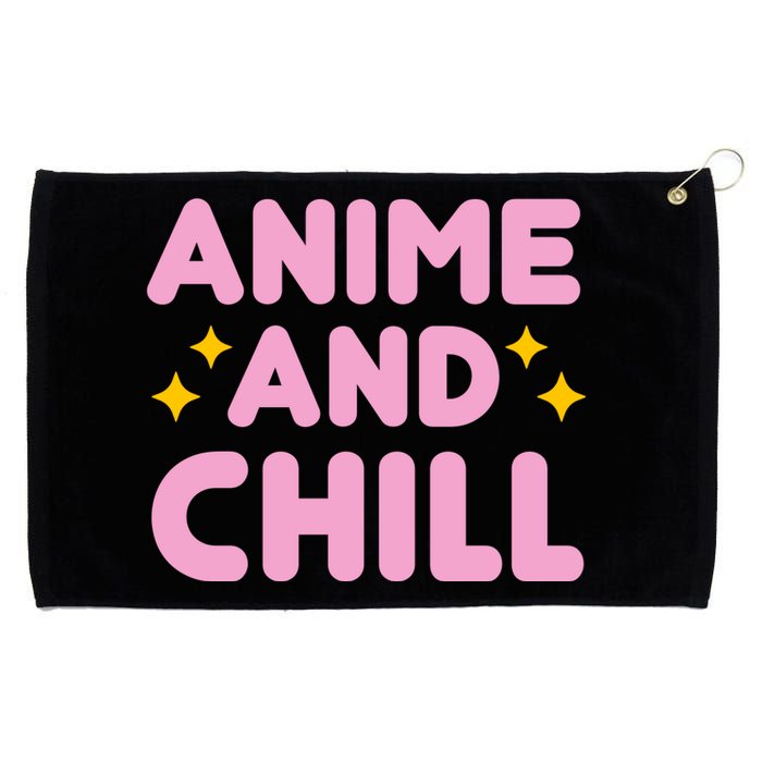 Anime And Chill Grommeted Golf Towel