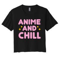 Anime And Chill Women's Crop Top Tee