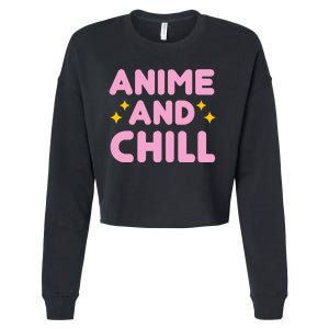 Anime And Chill Cropped Pullover Crew