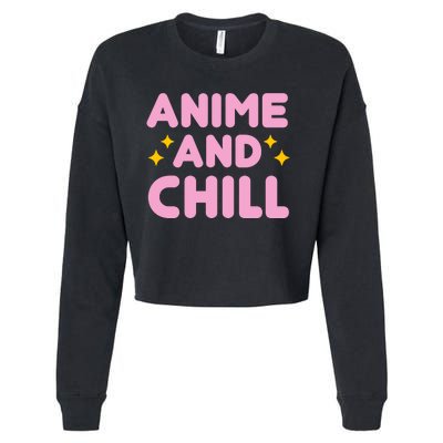 Anime And Chill Cropped Pullover Crew