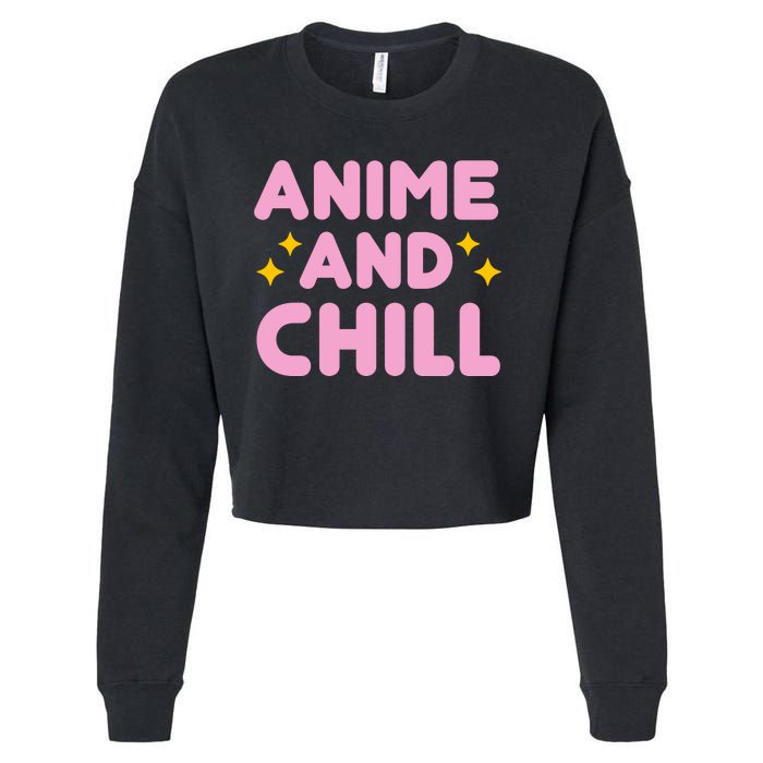 Anime And Chill Cropped Pullover Crew