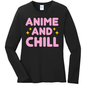 Anime And Chill Ladies Long Sleeve Shirt