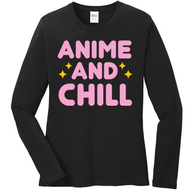 Anime And Chill Ladies Long Sleeve Shirt