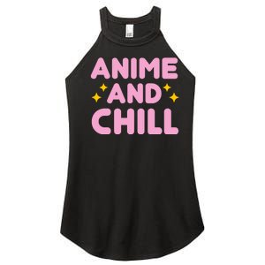 Anime And Chill Women's Perfect Tri Rocker Tank