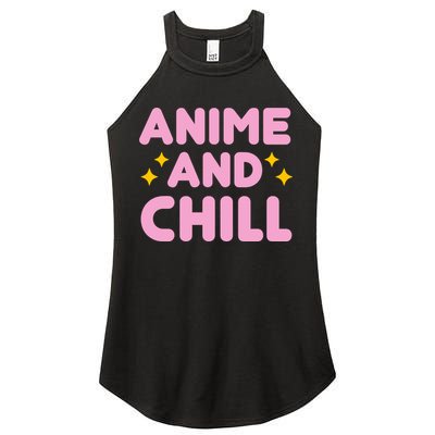 Anime And Chill Women's Perfect Tri Rocker Tank
