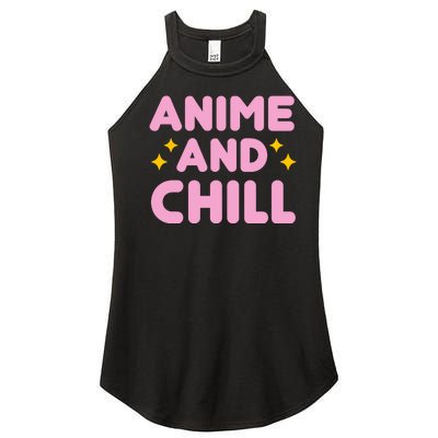 Anime And Chill Women's Perfect Tri Rocker Tank