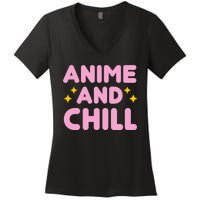 Anime And Chill Women's V-Neck T-Shirt