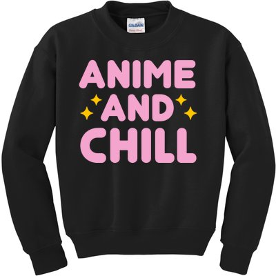 Anime And Chill Kids Sweatshirt