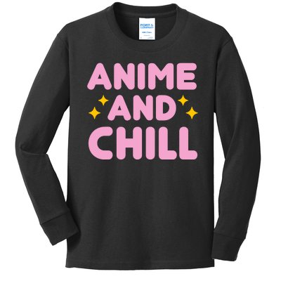 Anime And Chill Kids Long Sleeve Shirt