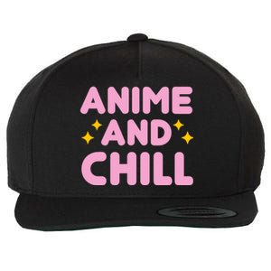 Anime And Chill Wool Snapback Cap