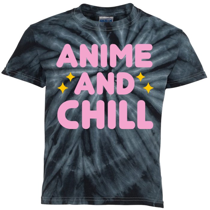 Anime And Chill Kids Tie-Dye T-Shirt