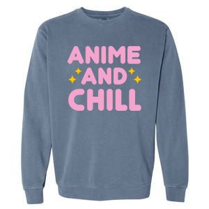 Anime And Chill Garment-Dyed Sweatshirt