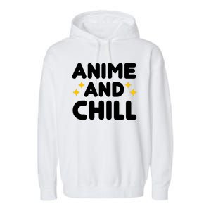 Anime And Chill Garment-Dyed Fleece Hoodie