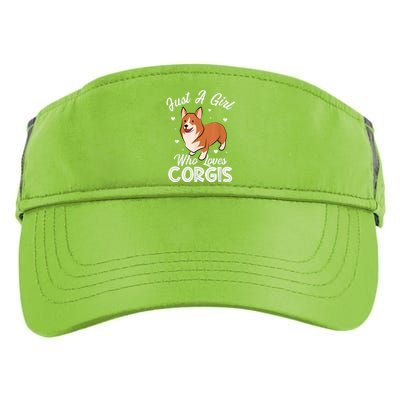 Awesome Artistic Corgi Dog Lover Tee Cute Dog Lover Design Adult Drive Performance Visor