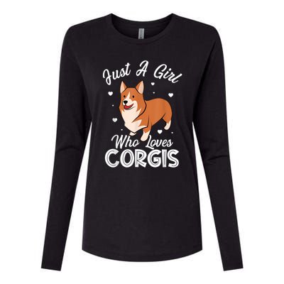 Awesome Artistic Corgi Dog Lover Tee Cute Dog Lover Design Womens Cotton Relaxed Long Sleeve T-Shirt