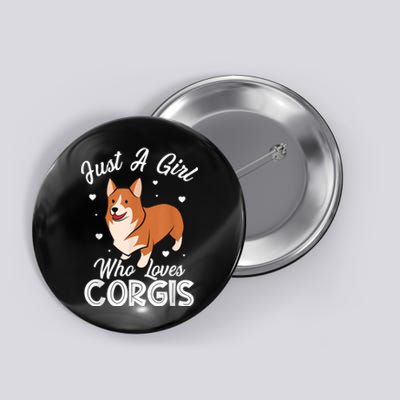 Awesome Artistic Corgi Dog Lover Tee Cute Dog Lover Design Button