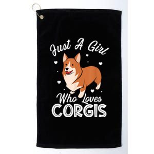 Awesome Artistic Corgi Dog Lover Tee Cute Dog Lover Design Platinum Collection Golf Towel