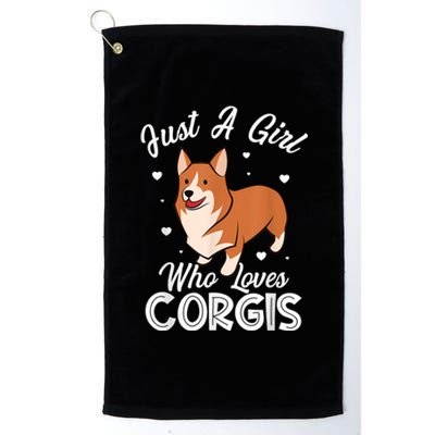 Awesome Artistic Corgi Dog Lover Tee Cute Dog Lover Design Platinum Collection Golf Towel