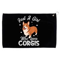 Awesome Artistic Corgi Dog Lover Tee Cute Dog Lover Design Grommeted Golf Towel