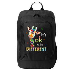 Autism Awareness Cute Giraffe Animal Its Ok To Be Different City Backpack