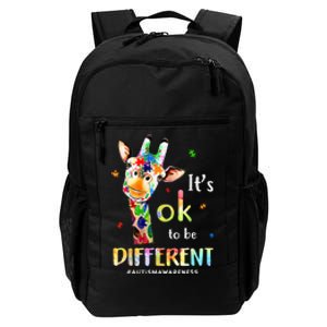 Autism Awareness Cute Giraffe Animal Its Ok To Be Different Daily Commute Backpack