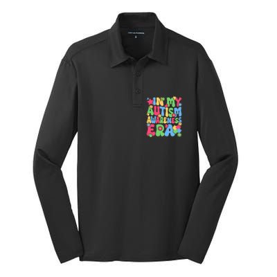 Autism Awareness Colorful Message Silk Touch Performance Long Sleeve Polo