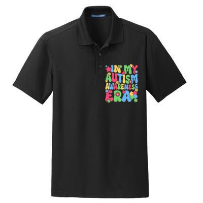 Autism Awareness Colorful Message Dry Zone Grid Polo