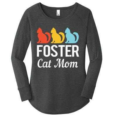 Animal Adoption Cat Rescue Foster Cat Mom Women's Perfect Tri Tunic Long Sleeve Shirt