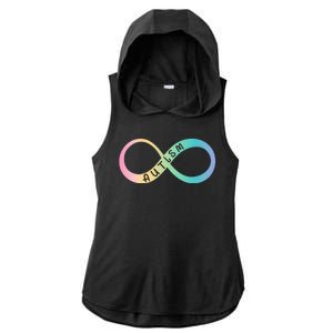 Autism Awareness Colorful Neurodiversity Symbol Ladies PosiCharge Tri-Blend Wicking Draft Hoodie Tank