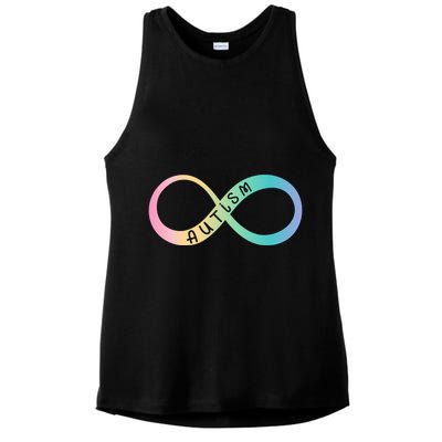 Autism Awareness Colorful Neurodiversity Symbol Ladies PosiCharge Tri-Blend Wicking Tank