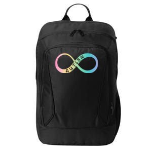 Autism Awareness Colorful Neurodiversity Symbol City Backpack