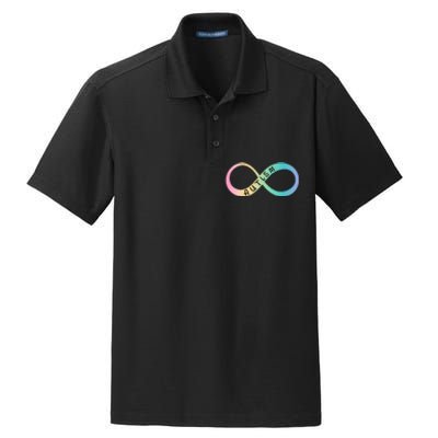 Autism Awareness Colorful Neurodiversity Symbol Dry Zone Grid Polo