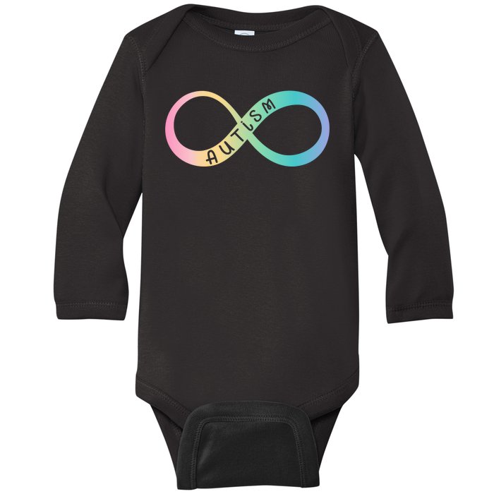 Autism Awareness Colorful Neurodiversity Symbol Baby Long Sleeve Bodysuit