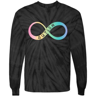 Autism Awareness Colorful Neurodiversity Symbol Tie-Dye Long Sleeve Shirt