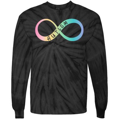 Autism Awareness Colorful Neurodiversity Symbol Tie-Dye Long Sleeve Shirt