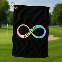 Autism Awareness Colorful Neurodiversity Symbol Golf Towel