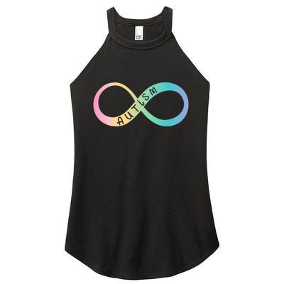 Autism Awareness Colorful Neurodiversity Symbol Women's Perfect Tri Rocker Tank