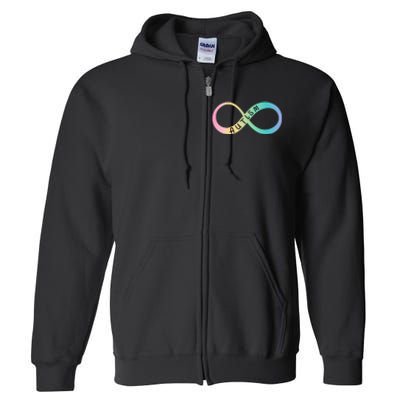 Autism Awareness Colorful Neurodiversity Symbol Full Zip Hoodie