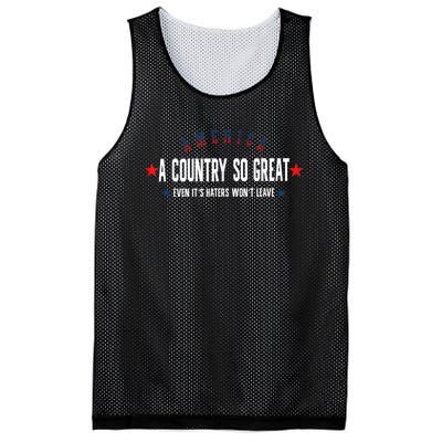 America A Country So Great Even It's Haters Won't Leave 4th Mesh Reversible Basketball Jersey Tank