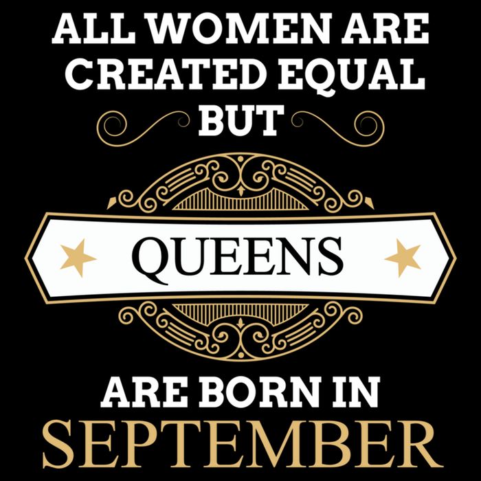 All Are Created Equal But Queens Are Born In September Meaningful Gift Drawstring Bag