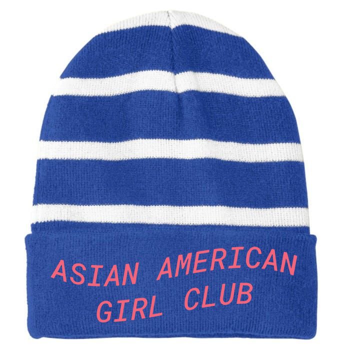 Asian American Club Gift Striped Beanie with Solid Band