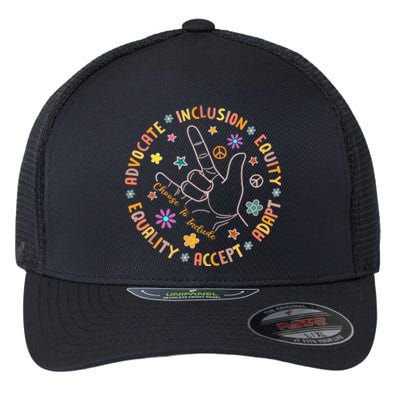 Autism Awareness Choose To Include Special Education Teacher Flexfit Unipanel Trucker Cap