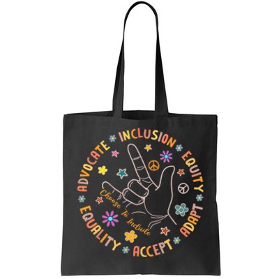 Autism Awareness Choose To Include Special Education Teacher Tote Bag