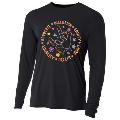 Autism Awareness Choose To Include Special Education Teacher Cooling Performance Long Sleeve Crew