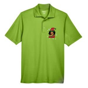 African American Christmas Santa Claus Gift Men's Origin Performance Pique Polo