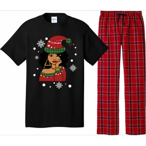 African American Christmas Santa Claus Gift Pajama Set