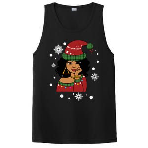 African American Christmas Santa Claus Gift PosiCharge Competitor Tank